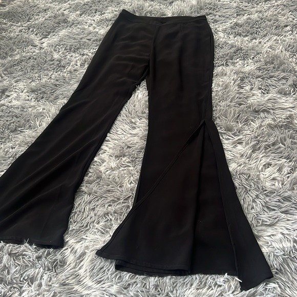 Black open flare pants - Picture 3 of 5